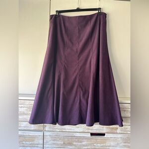 💜 Style by EWM Purple A-Line Skirt UK 18 Fit & Flare Midi Elegant